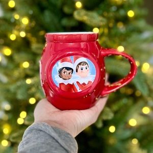 Adorable Elf on the Shelf Red Mug